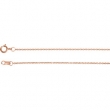 14kt Rose 18.00 INCH Polished SOLID CABLE CHAIN