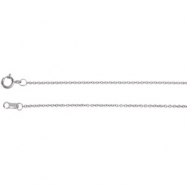 Picture of 14kt White 16.00 INCH Polished SOLID CABLE CHAIN