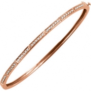 Picture of 14kt Rose 1/3 CTW Diamond Bangle Bracelet