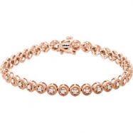 Picture of 14kt Rose Bracelet 07.00 Inch 1CTW Diamond Bracelet
