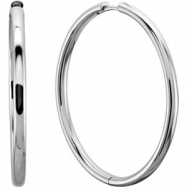 Picture of Sterling Silver 38.75 mm PAIR Polished HINGED EARRING