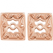 Picture of 14kt Rose EARRING JACKET Complete No Setting NONE Polished METAL FASHION EARRING JACKET