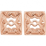 Picture of 14kt Rose EARRING JACKET Complete No Setting NONE Polished METAL FASHION EARRING JACKET