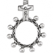 Picture of Sterling Silver Ring Complete No Setting 41.30X29.40 MM Polished RING ROSARY