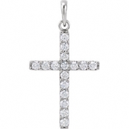 Picture of 14kt Yellow Pendant Complete with Stone 1 02.50 MM Polished DIAMOND CROSS PENDANT
