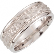 Picture of 14kt Yellow Band 10.00 08.00 MM Complete No Setting Polished COMFORT FIT FANCY BAND