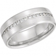 14kt White Band Complete with Stone ROUND 01.70 MM Diamond Polished 3/8CTW DIA ANNIVERSARY BAND