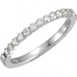 14kt White Band Complete with Stone ROUND 01.70 MM Diamond Polished 1/4CTW DIA ANNIVERSARY BAND