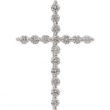 14kt White Complete with Stone .25 CT TW Diamond Cross Pendant
