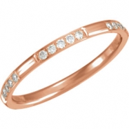 Picture of 14kt Rose 06.00 1/6CTW DIAMOND ETERNITY BAND