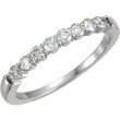 14kt White Band 06.00 Complete with Stone ROUND 02.20 MM Polished 1/3CTW DIA ANNIVERSARY BAND