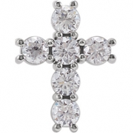 Picture of 14kt White Complete with Stone 1 1/4 CTW Diamond Cross Pendant