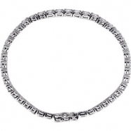 Picture of Sterling Silver BRACELET Complete with Stone ROUND 04.00 MM CUBIC ZIRCONIA Polished 7 INCH CZ BRACELET