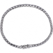 Picture of Sterling Silver BRACELET Complete with Stone ROUND 03.00 MM CUBIC ZIRCONIA Polished 7 INCH CZ BRACELET