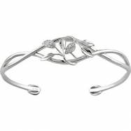 Picture of 14kt White BRACELET Complete with Stone ROUND VARIOUS Diamond Polished .05CTW DIAMOND CUFF BRACELET