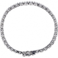 Picture of Sterling Silver BRACELET Complete with Stone ROUND 05.00 MM CZ Polished 7.5 INCH CZ BRACELET