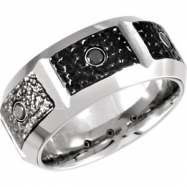 Picture of Cobalt 10.50 10.00 MM POLISHED CASTED BAND .24CTW BLACK DIAM