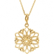 Picture of 14kt Yellow NECKLACE Complete No Setting 26.00X18.00 MM Polished 18" PRECIOUS METAL FASH NECKLA