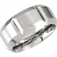 Picture of Cobalt 10.00 10.00 MM POLISHED GROOVED AND BEVELED BAND