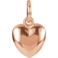 Picture of 14kt Rose CHARM W/JUMP RING Complete No Setting 15.50X08.90 MM Polished POSH MOMMY HEART CHARM W/JUMP