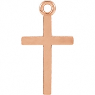 Picture of 14kt Rose CHARM Mounting 16.12X08.86 MM Polished POSH MOMMY COLL CROSS CHARM