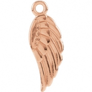 Picture of 14kt Rose CHARM Mounting 15.40X05.50 MM Polished POSH MOMMY COLLECTION WING CHM