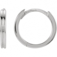Picture of 14kt White Hoop Earrings