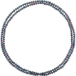 NECKLACE Complete with Stone 72.00 INCH ROUND 08.00-09.00 MM PEARL Polished FRSHWTR CUL BLACK PRL ROPE NCK