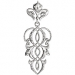 Sterling Silver Pendant Complete No Setting 34.50X13.25 MM Polished METAL FASHION DANGLE PENDANT