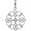 Sterling Silver Pendant Complete No Setting 27.00X18.75 MM Polished METAL FASHION DANGLE PENDANT