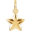 14kt Yellow Charm with Jump Ring Complete No Setting 15.75X09.75 mm Polished Posh Mommy Star Charm with Jump Ring