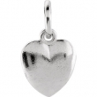 Sterling Silver CHARM W/JUMP RING Complete No Setting 15.15X08.90 MM Polished POSH MOMMY HEART CHARM W/JUMP