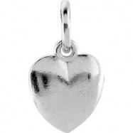 Picture of 14kt White CHARM W/JUMP RING Complete No Setting 15.15X08.90 MM Polished POSH MOMMY HEART CHARM W/JUMP