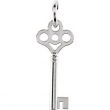 Sterling Silver CHARM W/JUMP RING COMPELTE NO SETTING 24.00X08.25 MM Polished POSH MOMMY KEY CHARM W/JUMP RI