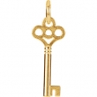 14kt Yellow CHARM W/JUMP RING Complete No Setting 24.00X08.25 MM Polished POSH MOMMY KEY CHARM W/JUMP RI