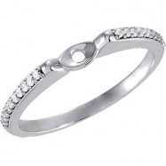 Picture of 14kt White Shank Component with Stone 05.50 mm Polished 1/8CTW Diamond Accented Shank