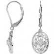 Sterling Silver EARRINGS Complete with Stone NONE ROUND VARIOUS Diamond Polished 1/10 CTW DIA EARRINGS