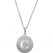 Sterling Silver Necklace Complete with Stone C Diamond Polished 20 Inch .005CT Diamond Necklace