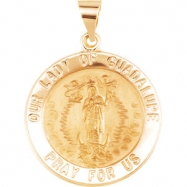 Picture of 14kt Yellow PENDANT COMPLETE NO SETTING 22.00 MM Polished NONE