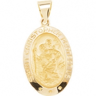 Picture of 14kt Yellow PENDANT COMPLETE NO SETTING 19.00X13.50 MM Polished NONE