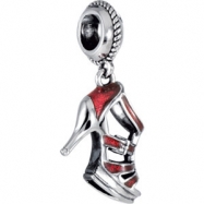 Picture of Sterling Silver 18.00X12.00 MM Polished KERA RED HEEL DANGLE