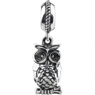 Picture of Sterling Silver 15.00X3.00 MM Polished KERA OWL DANGLE