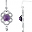 Sterling Silver COMPELTE WITH STONES AMETHYST AND DIAMOND ROUND 08.00 MM Polished NONE