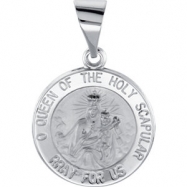 Picture of 14kt White PENDANT COMPLETE NO SETTING 14.75 MM Polished NONE