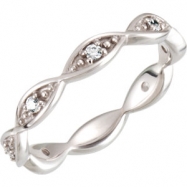 Picture of 14kt White Band Complete with Stone 06.00 NONE NO STONE NO STONE NONE Polished 1/6CTW SCULPTURAL ETERNITY BND