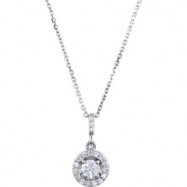 Picture of 14kt White Necklace Complete with Stone 05.00 mm Polished 3/4 CTW Diamond Necklace