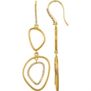 Picture of 14kt Yellow COMPLETE WITH STONES I1 DIAMONDS PAIR 3/8 CT TW Polished NONE