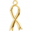 14kt Yellow CHARM Mounting 15.75X06.75 MM Polished POSH MOMMY COLL BREAST CANCER