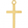 14kt Yellow CHARM Mounting 16.12X08.86 MM Polished POSH MOMMY COLL CROSS CHARM