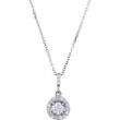 14kt White Necklace Complete with Stone 04.50 mm Polished 1/2 CTW Diamond Necklace